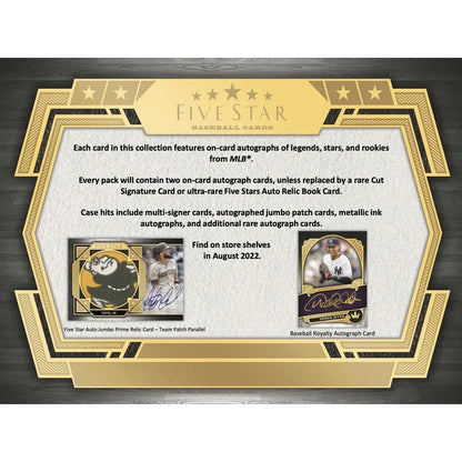 2022 Topps Five Star Baseball Hobby Box - Miraj Trading